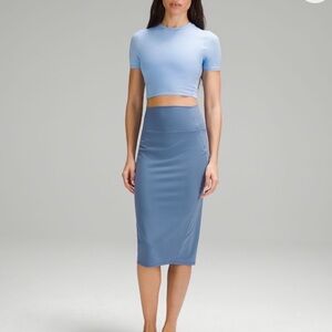 Lululemon Nulu Slim Fit High Rise Pencil Skirt Oasis Size 10